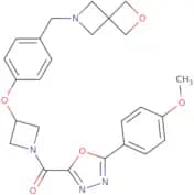[5-(4-Methoxyphenyl)-1,3,4-oxadiazol-2-yl]-[3-[4-(2-oxa-6-azaspiro[3.3]heptan-6-ylmethyl)phenoxy]a…