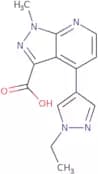 4-(1-Ethyl-1H-pyrazol-4-yl)-1-methyl-1H-pyrazolo[3,4-b]pyridine-3-carboxylic acid