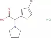 2-(4-Bromothiophen-2-yl)-2-(pyrrolidin-1-yl)acetic acid hydrochloride