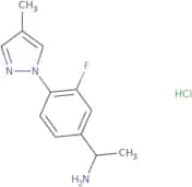 1-[3-Fluoro-4-(4-methyl-1H-pyrazol-1-yl)phenyl]ethan-1-amine hydrochloride