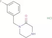 1-[(3-Fluorophenyl)methyl]piperazin-2-one hydrochloride