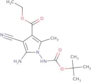 Ethyl 5-amino-1-{[(tert-butoxy)carbonyl]amino}-4-cyano-2-methyl-1H-pyrrole-3-carboxylate