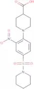 1-[2-Nitro-4-(piperidine-1-sulfonyl)phenyl]piperidine-4-carboxylic acid