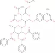 4-Methylumbelliferyl 3,4,6-tri-O-acetyl-2-O-(2,3,4-tri-O-benzoyl-a-L-fucopyranosyl)-b-D-galactopyr…