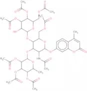 4-Methylumbelliferyl 2-acetamido-3-O-(2,3,4-tri-O-acetyl-a-L-fucopyranosyl)-4-O-(2,3,4,6-tetra-O-a…