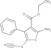 Ethyl 2-amino-5-(cyanosulfanyl)-4-phenylthiophene-3-carboxylate