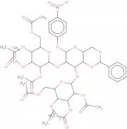 4-Nitrophenyl 2,3-di-O-(2,3,4,6-tetra-O-acetyl-b-D-glucopyranosyl)-4,6-benzylidene-b-D-glucopyrano…
