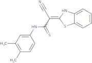 2-(1,3-Benzothiazol-2-yl)-3-[(3,4-dimethylphenyl)amino]-3-sulfanylprop-2-enenitrile