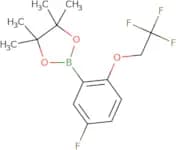 2-[5-Fluoro-2-(2,2,2-trifluoroethoxy)phenyl]-4,4,5,5-tetramethyl-1,3,2-dioxaborolane
