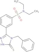 3-(4-Benzyl-5-sulfanyl-4H-1,2,4-triazol-3-yl)-N,N-diethylbenzene-1-sulfonamide