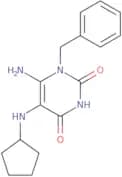 6-Amino-1-benzyl-5-(cyclopentylamino)-1,2,3,4-tetrahydropyrimidine-2,4-dione