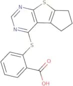 2-{7-Thia-9,11-diazatricyclo[6.4.0.0,2,6]dodeca-1(12),2(6),8,10-tetraen-12-ylsulfanyl}benzoic acid