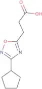 3-(3-Cyclopentyl-1,2,4-oxadiazol-5-yl)propanoic acid