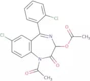 1-Acetyl-3-(acetyloxy)-7-chloro-5-(2-chlorophenyl)-1,3-dihydro-2H-1,4-benzodiazepin-2-one