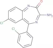 Z-(R,S)-3-amino-7-chloro-5-(2-chlorophenyl)-2-oxo-1,4-benzodiazepine