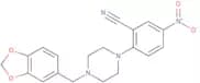 2-[4-(1,3-Benzodioxol-5-ylmethyl)piperazin-1-yl]-5-nitrobenzonitrile