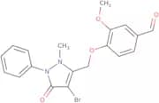 4-((4-bromo-2-methyl-5-oxo-1-phenyl(3-pyrazolin-3-yl))methoxy)-3-methoxybenzaldehyde