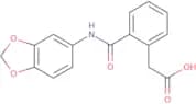 2-(2-(N-Benzo[3,4-d]1,3-dioxolen-5-ylcarbamoyl)phenyl)acetic acid