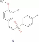 3-(3-Bromo-4-methoxyphenyl)-2-((4-bromophenyl)sulfonyl)prop-2-enenitrile