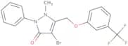 4-Bromo-2-methyl-1-phenyl-3-((3-(trifluoromethyl)phenoxy)methyl)-3-pyrazolin-5-one