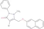 4-bromo-2-methyl-3-(2-naphthyloxymethyl)-1-phenyl-3-pyrazolin-5-one