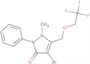 4-Bromo-2-methyl-1-phenyl-3-((2,2,2-trifluoroethoxy)methyl)-3-pyrazolin-5-one