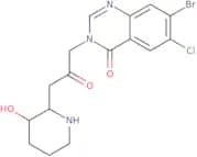 7-Bromo-6-chloro-3-[3-[(2R,3S)-3-hydroxy-2-piperidyl]-2-oxopropyl]-4(3H)-quinazolinone