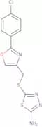 5-({[2-(4-Chlorophenyl)-1,3-oxazol-4-yl]methyl}thio)-1,3,4-thiadiazol-2-amine