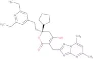 (6R)-6-Cyclopentyl-6-[2-(2,6-diethyl-4-pyridinyl)ethyl]-3-[(5,7-dimethyl[1,2,4]triazolo[1,5-a]pyri…
