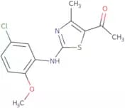 1-(3-((5-Chloro-2-methoxyphenyl)amino)-5-methyl-2,4-thiazolyl)ethan-1-one