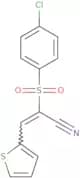 2-((4-Chlorophenyl)sulfonyl)-3-(2-thienyl)prop-2-enenitrile