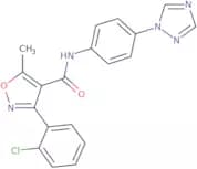 (3-(2-chlorophenyl)-5-methylisoxazol-4-yl)-N-(4-(1,2,4-triazolyl)phenyl)formamide