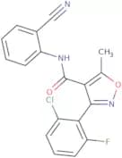 3-(6-chloro-2-fluorophenyl)-5-methylisoxazol-4-yl)-N-(2-nitrilophenyl)formamide