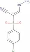 2-((4-Chlorophenyl)sulfonyl)-3-hydrazinoprop-2-enenitrile