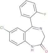 7-Chloro-5-(2-fluorophenyl)-1,3-dihydro-2H-1,4-benzodiazepin-2-one