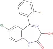 7-Chloro-5-(2-fluorophenyl)-1,3-dihydro-3-hydroxy-2H-1,4-benzodiazepin-2-one