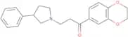 1-(2,3-Dihydro-1,4-benzodioxin-6-yl)-3-(3-phenylpyrrolidin-1-yl)propan-1-one HCl