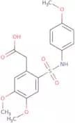 2-(4,5-Dimethoxy-2-(((4-methoxyphenyl)amino)sulfonyl)phenyl)acetic acid