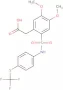 2-(4,5-dimethoxy-2-(((4-(trifluoromethylthio)phenyl)amino)sulfonyl)phenyl)acetic acid