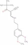 3-((2-(3,4-dimethoxyphenyl)ethyl)amino)-2-(2,2-dimethylpropanoyl)prop-2-enenitrile