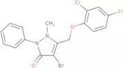 3-((2,4-dichlorophenoxy)methyl)-4-bromo-2-methyl-1-phenyl-3-pyrazolin-5-one