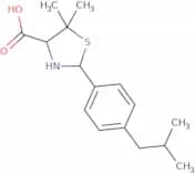 5,5-dimethyl-2-(4-(2-methylpropyl)phenyl)-1,3-thiazolidine-4-carboxylic acid