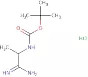 tert-Butyl N-(1-carbamimidoylethyl)carbamate hydrochloride