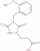 3-{1-[(2-Methoxyphenyl)methyl]-2,5-dioxoimidazolidin-4-yl}propanoic acid