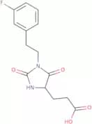 3-{1-[2-(3-Fluorophenyl)ethyl]-2,5-dioxoimidazolidin-4-yl}propanoic acid