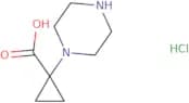 1-(Piperazin-1-yl)cyclopropane-1-carboxylic acid hydrochloride