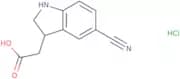 2-(5-Cyano-2,3-dihydro-1H-indol-3-yl)acetic acid hydrochloride