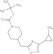 tert-Butyl 4-{[3-(2-methylcyclopropyl)-1,2,4-oxadiazol-5-yl]methyl}piperidine-1-carboxylate
