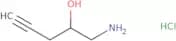 1-Aminopent-4-yn-2-ol hydrochloride