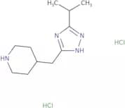 4-{[5-(Propan-2-yl)-1H-1,2,4-triazol-3-yl]methyl}piperidine dihydrochloride
